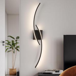 Hardwired Modern Wall Sconce, 4000K Modern LED Wall Lights for Living Room 31.5 Inches Black Wall Light Fixtures for Bathroom Vanity Light Bedroom Wall Lamp Hardwired Modern Wall Sconce, 4000K Modern LED Wall Lights for Living Room 31.5 Inches Black Wall Light Fixtures for Bathroom Vanity Light Bedroom Wall Lamp