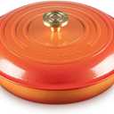Le Creuset Enameled Cast Iron Signature Braiser 3.5 qt., Flamme Doree with Crucible Knob