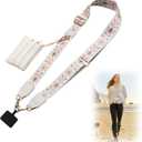 Cell Phone Lanyard Crossbody,Adjustable Cell Phone Strap with Wristlet,Clip and Go Strap for Phone with Wallet (Q)