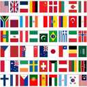 Pack of 10 YOFANUP Flag Banner for Beer Olympics Decorations, Flag Bunting for Special Olympics Party Decorations, 50 Countries Bunting Flags, 50 ft/15 m, International Flags for School, Office, Stadium Decor