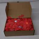 Coume 6000 Pieces Artificial Rose Petal with 72 Pieces LED Tea Lights Candle Romantic Rose Petal Heart Candle for Romantic Night Proposal Wedding Anniversary Decor(Warm White Light)