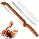 Bread Knife for Homemade Bread Sourdough, Serrated Bread Slicer & Bread Bow Knife with Ergonomic Grip for Easy, Clean & Even Slicing