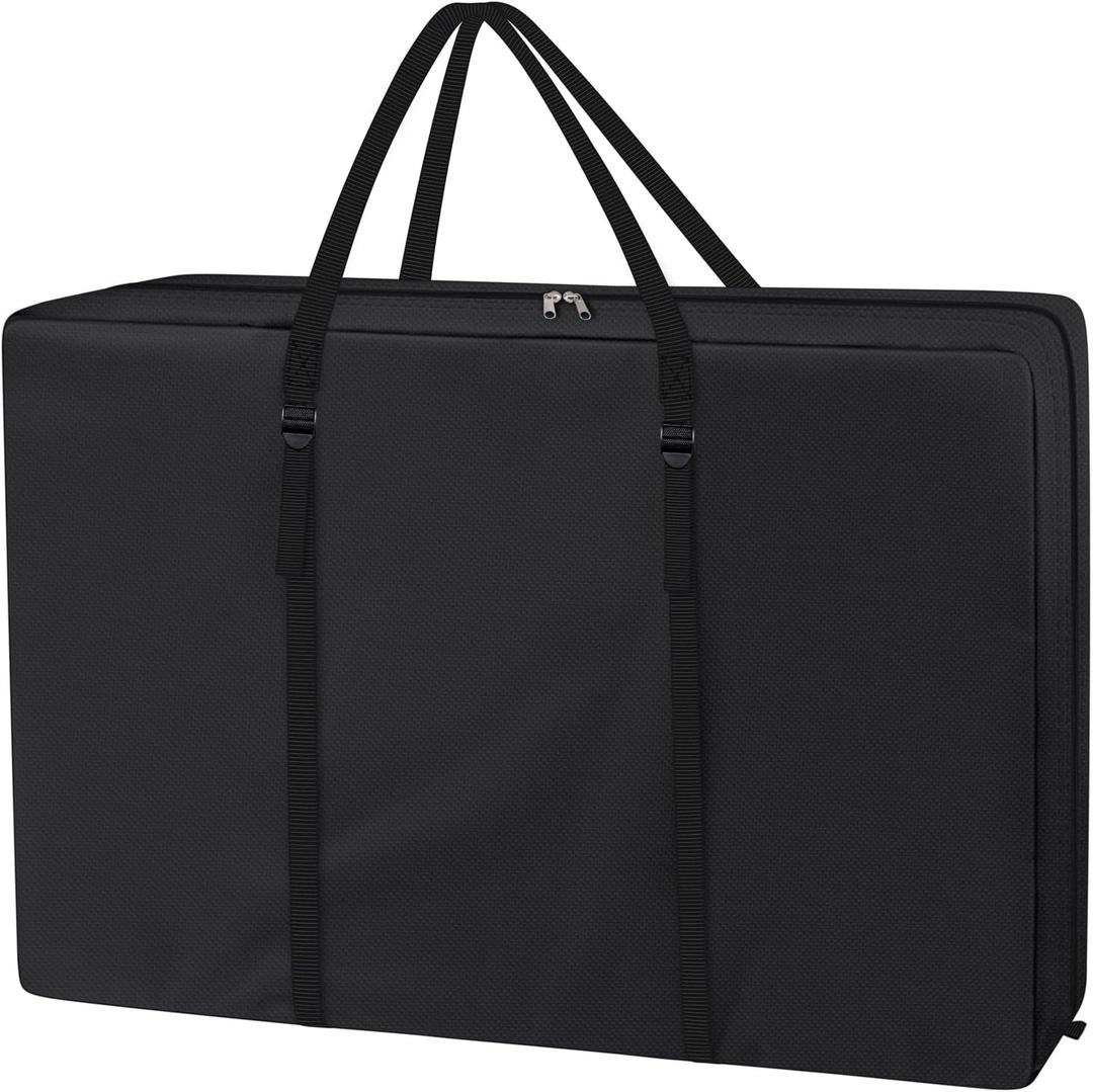 Explore Land Heavy Duty Chair Storage Bag for Folding Longue Zero Gravity Light Weight Transport Folding Rollator Walker (Black) (42Lx 9Wx 28H, 1 Pack: Black)