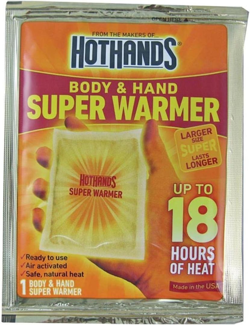 10 x HotHands Super Warmer Larger Size Heat Pack