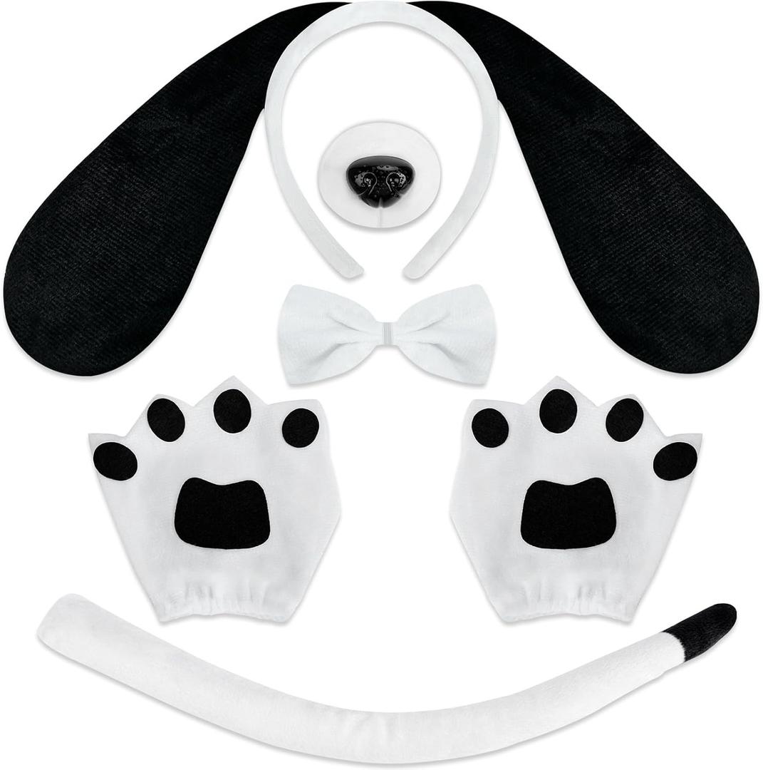 Animal Costume Set, Animal Headbands Ears Headband and Tail Set Animal Ears Headband for Halloween Cosplay