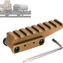 Phoking Optic Riser Mount Picatinny Rail Fast Riser Red Dot Riser for Red Dot Sight Scope Optics (Tan)