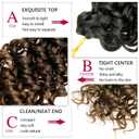 GoGo Curl Crochet hair 18inch Water Wave Crochet hair Ombre Synthetic Bohemian Crochet Braid Deep Wave Braiding hair Extensions (7Packs,1B/4/30)