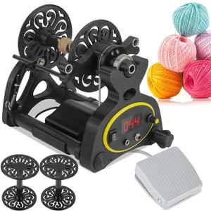 Electric LED Spinning Wheel, Dog Hair Wool Spinning Thread, Stepless Speed Regulation, Forward and Reverse Switching, Household Mini Yarn Winding Machine