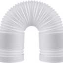Air Conditioner Exhaust Vent Hose - 5" Diameter, 80" Length, Angooni Universal Counter-Clockwise Thread Air Vent Compatible with Honeywell, Whynter, Frigidaire, LG, Toshiba, Delonghi, JHS