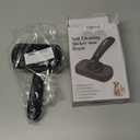 Dipoo Self Cleaning Shedding Brush - Skin Friendly Grooming Tool for Dogs, Cats, and Puppies, Deshedding and Hair Removal for Long and Short Haired Pets, Black