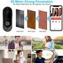 ZIG1 Doorbell Camera Wireless No Subscription, 1080p Video Doorbell with Chime, 2-Way Audio, Night Vision, 2.4G Wi-Fi, Indoor Outdoor