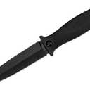 Kershaw Secret Agent (4007); Concealable Boot Knife with Strong Single Edge 4.4 Inch 8Cr13MoV Steel Blade; Arrives with Dual Carry Molded Sheath and Stealthy Non-Reflective Black Oxide Finish, 3 OZ