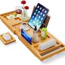 Amazon.com: Yirilan Bathtub Trays for Tub,Bath Tray, Foldable Bathtub Caddy,Bamboo : Home & Kitchen