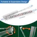 Mahjong Rack & Pusher 4-Pack, Clear Acrylic Tile Holders, Modern US Style, 18.9 x 3.1 x 1.2 inch