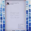 Handicrafts Home Blue Picture Frame, Handmade Bone Inlay 5x7 Photo Frame, Mosaic Indigo Pattern, Artisan Crafted Blue & White Frame for Wall & Tabletop, Coastal Modern Farmhouse Decor, Gallery Wall, Desk & Shelf Styling, Bedroom & Living Room Picture Frame, New Year & Holiday Gift  Mosaic Indigo