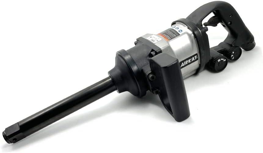 1" Air Impact Wrench Gun Heavy Duty Pneumatic Tool Long Shank Commercial Truck Mechanics w/Case