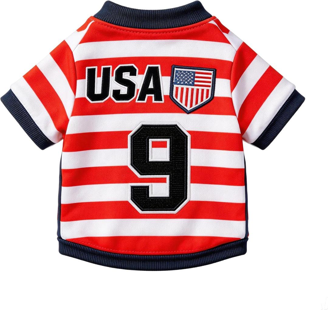 Dog Jersey Dog Soccer Jersey - Stretch Breathable Summer Dog Shirts Dog Clothes XXL