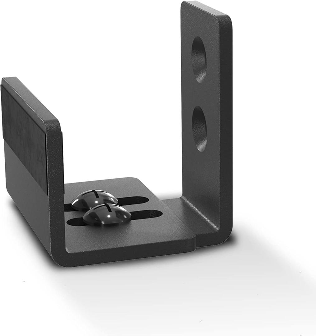 EaseLife Sliding Barn Door Bottom Floor Guide,U Shape,Flexible Adjustable Fit Distance,Flush Flat Bottom Design,Wall Mount System,for Door & Cabinet, Black