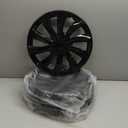 Hubcap Wheel Cover Replacement R16 Hub Caps Universal-Fit Steel Wheel Rim Cover ABS Material Exterior Accessories for Car Truck SUV -Set of 416-inchBlack