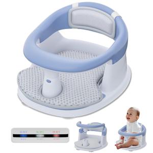 Baby Bath Seat for Babies 6 Months & Up - 360Protection Bath Seats for Babies Sitting Up | Baby Infants Bath Chair with Temperature Alert & Cushion | Toddler Bath Seat Newborn Baby Bathtub Seat