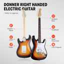 Donner DST-100S 39 Inch Full Size Electric Guitar Kit Solid Body Sunburst, Beginner Starter, with Amplifier, Bag, Capo, Strap, String, Tuner, Cable, Picks