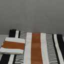 Set of 2 Farmhouse Stripe Throw Pillow Covers 26x26 Large Accent Cushion Cover Black and White Faux Leather Decorative Pillowcase for Sofa Couch Chair Bedroom Modern Decor