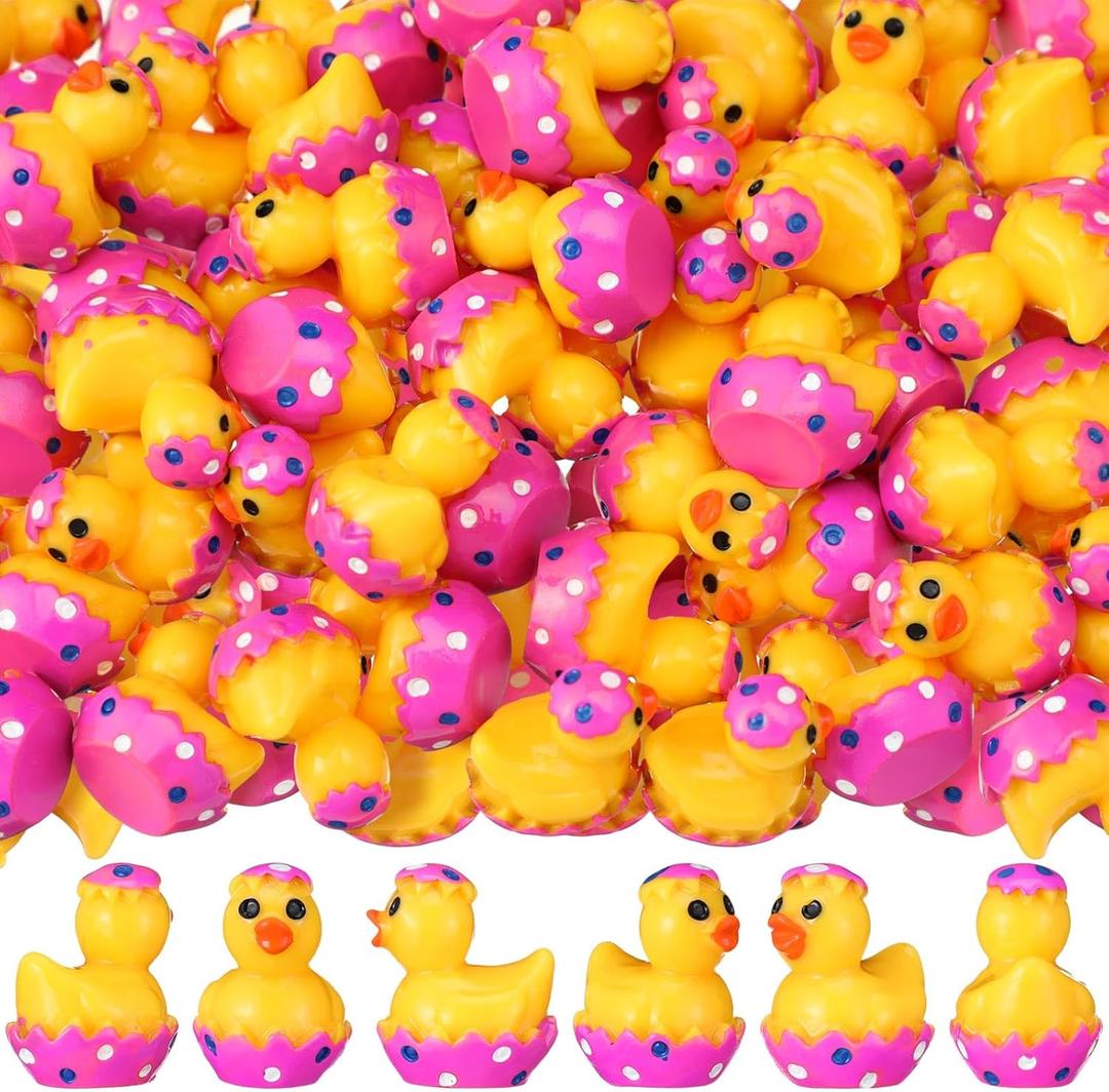 60 Pcs Easter Mini Resin Ducks Miniature Ducks Figurines Tiny Resin Animals Small Figurines Decoration for Landscape Potted Plant Easter Garden Home (Cute)