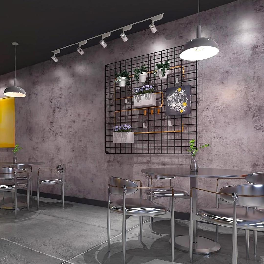 Wall Paper Peel and Stick Modern Concrete Wallpaper Purple Silver Metallic Rusty Industrial Cement Wallpaper Extra Wide Contact Paper for Countertops Basement Wall Covering for Walls 24"x354"