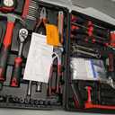Tool Set- 412 Piece Home Repair/Auto Tool Kit, Storage Organizer with Drawers, Toolbox Storage Case for Women & Men, Perfect for Homeowner, Diyer, Handyman, DIY- Red
