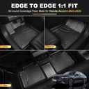 AOMSAZTO Floor Mats for 2026 2025 2024 2023 Honda Accord (Include Hybrid) All Weather TPE Rubber Floor Liners for Honda Accord 2023-2025 2026 Hybrid Accessories Odorless Non-Slip 1st & 2nd Row, Black.