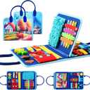 Fidget Blanket for Adults with Dementia, Dementia Activities for Seniors, Alzheimer's Products Multi-Use Busy Sensory Board, Gifts for Him Her Dementia Products for Elderly and Children with Autism