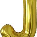 40 Inch Letter Balloons, Large Gold J Balloon Letter Decor, A to Z Letter Balloons, Helium Balloons, J Foil Balloon for Birthday Party Anniversary Supplies Decorations
