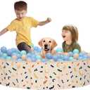 Ball Pits for Toddlers, 47" x 12" Foldable Kiddie Pool Dog Ball Pits Collapsible Baby Pool Dog Swimming Pool Portable Sandbox Kid Pool Indoor and Outdoor Game Without Balls