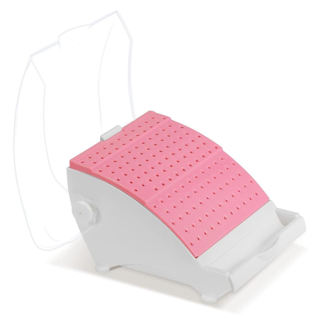 142 Holes Dental Bur Holder Box Burs Block Station Organizer Case, Annhua Bur Blocks for Bur, Plisher, File - Durable and Sturdy - Pink