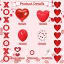 2 x 114Pcs Red Valentines Day Decorations with I Love You Banner Foil Red Heart Love Balloons 1000Pcs Rose Petals Hanging Heart Garlands for Wedding Anniversary Decor Romantic Proposal Day Decorations