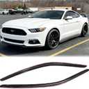 Rainproof Side Window Wind Deflectors for Ford 2015-2023 Mustang, Tape-on Sun Rain Guard Sets,Nice Looking Window Visors for Cars,Vent Deflector for Ford 15-23 Mustang 92359