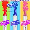 SFAIH 36 Colors Acrylic Paint Markers - Dual Tip Paint Pens for DIY Crafts Any Surface, Eggs Rock Wood Fabric, Quick Drying Non-Bleed Waterproof [1-5mm Brush & Chisel]