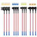 Nilight 12 Pack 12V Car Add-a-Circuit Fuse Tap Standard Mini Micro2 and Low Profile Taps 4 Types ATO ATC ATM APM Holder for Cars Trucks Boats