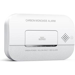 Ecoey Carbon Monoxide Detector, 10-Year CO Detector with Human Alarm Sounds and Test Button, Carbon Monoxide Alarm Replaceable Battery-Operated for House and Bedroom, FJ127, 1 Pack
