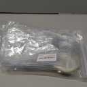 Takytao 12 Pcs Gift Bags with Handles, 5.9" L x 2.8" W x 6.3" H, Reusable with Champagne Ribbon, Clear Plastic Gift Bags for Weddings Birthday Baby Shower Party Christmas