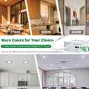 zouzai 12 Pack 8 inch 18W Eqv 150W 1685LM 5CCT Ultra-Thin LED Recessed Ceiling Light with Junction Box, 2700K/3000K/3500K/4000K/5000K Selectable,Dimmable 5%-100% - ETL and Energy Star Certified