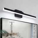 IZORRO Modern Bathroom Vanity Light 32 inch, Rotatable, 24W Dimmable Led Bathroom Light Fixture Over Mirror, Black Vanity Light Bar (Cool White 6000K)