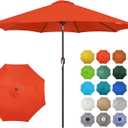 Blissun 10FT Outdoor Patio Umbrella, Outdoor Table Umbrella, Yard Umbrella, Market Umbrella with 8 Sturdy Ribs, Push Button Tilt and Crank