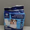 American Kennel Club Male Dog Wrap, Disposable Diapers with Wetness Indicator, Medium, 50 Count (Medium Waist 18 - 25 in)