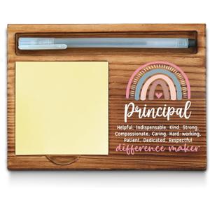 Principal Sticky Note Holder, Principal Office Decor, Principal Gifts, Principal Thank You Appreciation Gifts for Women Self-Stick Note Pad Holders WPP15