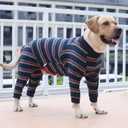 Dog Recovery Suit Abdominal Wound After Surgery Wear Prevent Licking Wounds E-Collar & Cone Alternatives Postoperative Shirt Dog Pajamas Long Sleeve Prevent Shedding (Large (Pack of 1), Black)