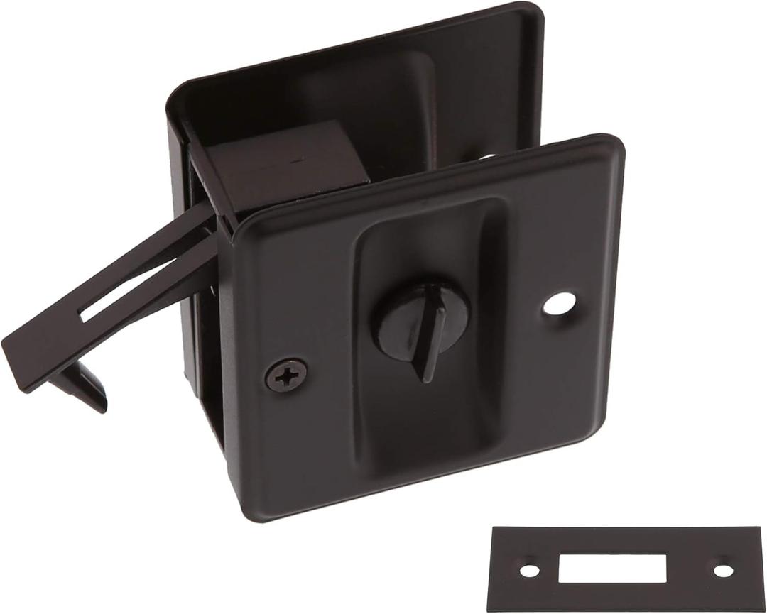 idh by St. Simons 25411-10B Premium Quality Solid Brass Pocket Privacy Door Pull, Oil-Rubbed Bronze