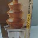Chocolate Fountain Machine Electric Stainless Steel Fondue Fountain, 4-Tier, 4-Pound Capacity for Chocolate, Candy, Butter & Cheese, Heated Bowl & Dual Controls