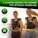 Adjustable Weighted Vest for Women, Customizable 0-12 lbs Strength Training Vest with 10 Removable Sandbag, Breathable Design, Reflective Safety Strips for Running, Hiking, and Fitness
