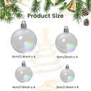 18Pcs Iridescent Ornaments Balls Clear Plastic Ornaments Halloween Transparent Balls DIY Cauldron Baubles Christmas Tree Home Party Decor (18)